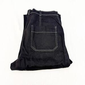 & Other Stories Black Contrast Stitching Black Denim Jeans Pants Size 6